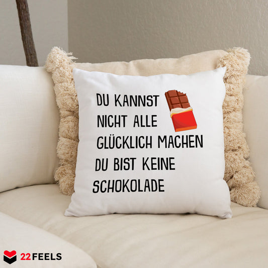 22Feels® Lustiges Kissen mit Spruch: - Büro Geschenkidee (Weiss 40x40cm)-Kissen Weiss 40x40-22Feels