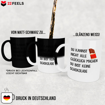 22Feels® Lustige Zaubertasse mit Spruch: - Büro Geschenkidee (Matt-Schwarz und Weiss, 320ml)-Farbwechsel Tasse Matt 320ml-22Feels