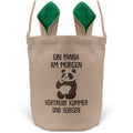 22Feels® Lustiger Osterkorb mit Henkel Panda Tasche Frauen Männer mit Henkel Ostergeschenk Tragetasche Ostern Deko Osternest Körbchen Hasenohren (Beige/Grün)-Ostern Tragetasche-22Feels