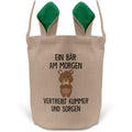 22Feels® Lustiger Osterkorb mit Henkel Bär Tasche Frauen Männer mit Henkel Ostergeschenk Tragetasche Ostern Deko Osternest Körbchen Hasenohren (Beige/Grün)-Ostern Tragetasche-22Feels