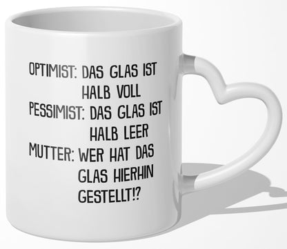 22Feels® Geschenk für Mamas - Tasse mit Spruch (Herzhenkel, Weiss, 320ml)-Tasse Weiss Herzhenkel 320ml-22Feels