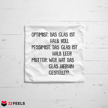 22Feels® Mama Geschenk - Kissen mit Spruch (Weiss 40x40cm)-Kissen Weiss 40x40-22Feels