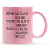 22Feels® Mama Geschenk - Glitzertasse mit Spruch (Pink, 320ml)-Glitzertasse Pink 320ml-22Feels