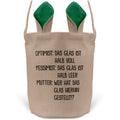 22Feels® Mama Osterkorb Mutter mit Henkel Ostergeschenk Tragetasche Ostern Deko Osternest Körbchen Hasenohren (Beige/Grün)-Ostern Tragetasche-22Feels