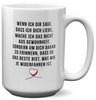 22Feels® Pärchen Geschenk zum Jahrestag, Hochzeitstag, Valentinstag etc. - XL Tasse mit Spruch: Wenn ich dir sage, dass ich dich liebe (Weiss, 440ml)-Weisse XL Tasse 440ml-22Feels