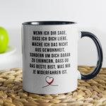 22Feels® Pärchen Geschenk zum Jahrestag, Hochzeitstag, Valentinstag etc. - Tasse mit Spruch: Wenn ich dir sage, dass ich dich liebe (Weiss-Schwarz, 320ml)-TwoTone Tasse Weiss-Schwarz 320ml-22Feels