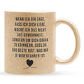 22Feels® Pärchen Geschenk zum Jahrestag, Hochzeitstag, Valentinstag etc. - Glitzertasse mit Spruch: Wenn ich dir sage, dass ich dich liebe (Gold, 320ml)-Glitzertasse Gold 320ml-22Feels