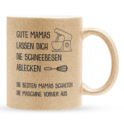 22Feels® Mama Geschenk - Glitzertasse mit Spruch (Gold, 320ml)-Glitzertasse Gold 320ml-22Feels