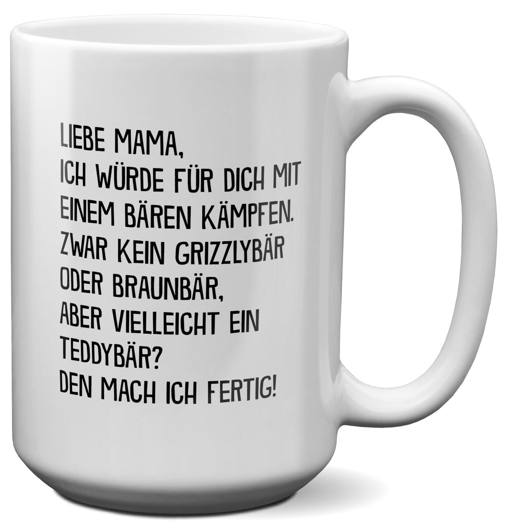 22Feels® Mama Geschenk - XL Tasse mit Spruch (Weiss, 440ml)-Weisse XL Tasse 440ml-22Feels