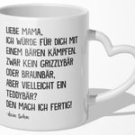 22Feels® Mama Geschenk von Sohn - Tasse mit Spruch (Herzhenkel, Weiss, 320ml)-Tasse Weiss Herzhenkel 320ml-22Feels