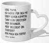 22Feels® Mama Geschenk von Tochter - Tasse mit Spruch (Herzhenkel, Weiss, 320ml)-Tasse Weiss Herzhenkel 320ml-22Feels
