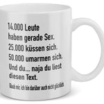 22Feels® Lustige Tasse mit Spruch: 14.000 Leute - Büro Geschenkidee (Weiss, 320ml)-Weisse Tasse 320ml-22Feels