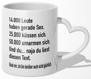 22Feels® Lustige Tasse mit Spruch: - Büro Geschenkidee (Herzhenkel, Weiss, 320ml)-Tasse Weiss Herzhenkel 320ml-22Feels