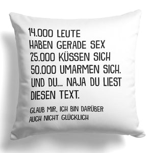 22Feels® Lustiges Kissen mit Spruch: - Büro Geschenkidee (Weiss 40x40cm)-Kissen Weiss 40x40-22Feels