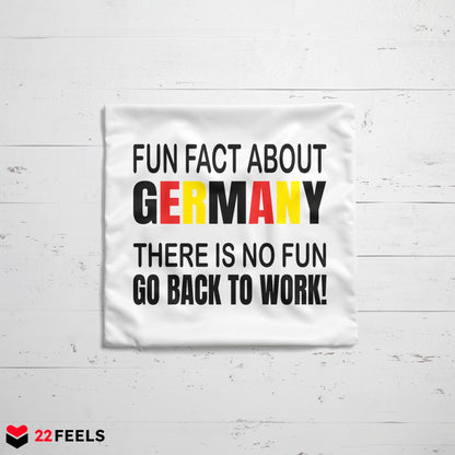 22Feels® Lustiges Kissen mit Spruch: - Büro Geschenkidee (Weiss 40x40cm)-Kissen Weiss 40x40-22Feels