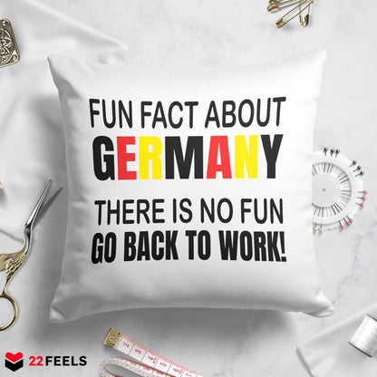 22Feels® Lustiges Kissen mit Spruch: - Büro Geschenkidee (Weiss 40x40cm)-Kissen Weiss 40x40-22Feels
