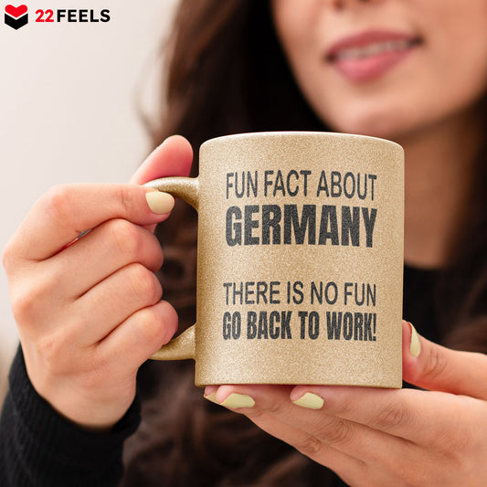 22Feels® Lustige Glitzertasse mit Spruch: - Büro Geschenkidee (Gold, 320ml)-Glitzertasse Gold 320ml-22Feels