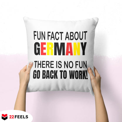 22Feels® Lustiges Kissen mit Spruch: - Büro Geschenkidee (Weiss 40x40cm)-Kissen Weiss 40x40-22Feels