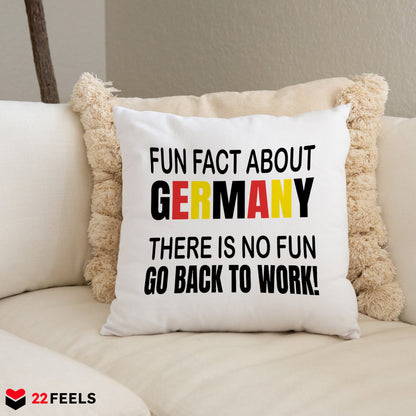 22Feels® Lustiges Kissen mit Spruch: - Büro Geschenkidee (Weiss 40x40cm)-Kissen Weiss 40x40-22Feels