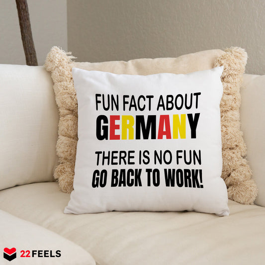 22Feels® Lustiges Kissen mit Spruch: - Büro Geschenkidee (Weiss 40x40cm)-Kissen Weiss 40x40-22Feels