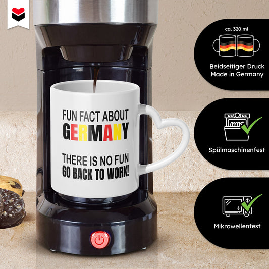 22Feels® Lustige Tasse mit Spruch: - Büro Geschenkidee (Herzhenkel, Weiss, 320ml)-Tasse Weiss Herzhenkel 320ml-22Feels