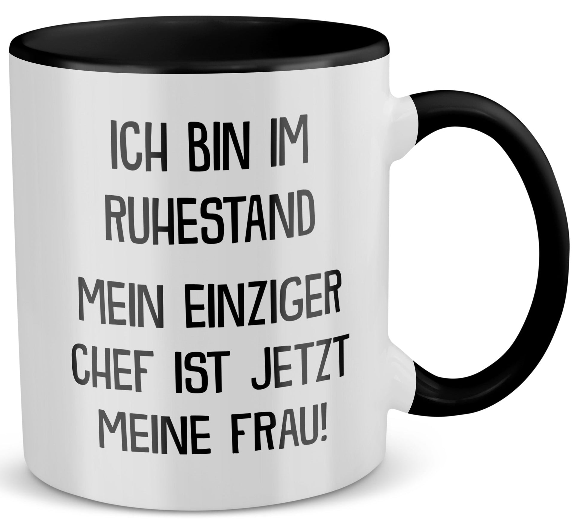22Feels® Renteintritt Geschenk für Männer - Tasse mit Spruch (Weiss-Schwarz, 320ml)-TwoTone Tasse Weiss-Schwarz 320ml-22Feels