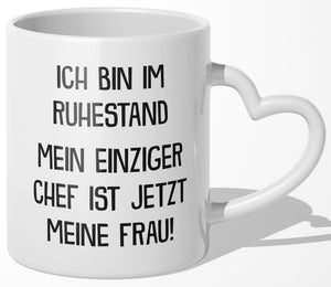 22Feels® Renteintritt Geschenk für Männer - Tasse mit Spruch (Herzhenkel, Weiss, 320ml)-Tasse Weiss Herzhenkel 320ml-22Feels
