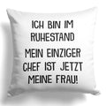 22Feels® Renteintritt Geschenk für Männer - Kissen mit Spruch (Weiss 40x40cm)-Kissen Weiss 40x40-22Feels
