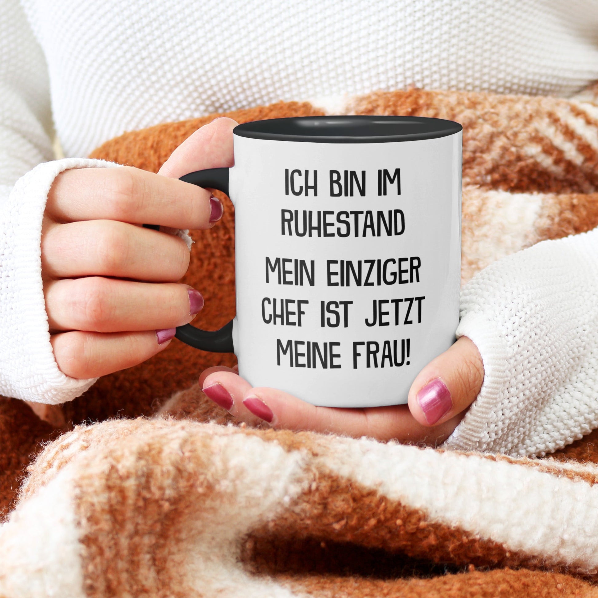 22Feels® Renteintritt Geschenk für Männer - Tasse mit Spruch (Weiss-Schwarz, 320ml)-TwoTone Tasse Weiss-Schwarz 320ml-22Feels