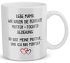 22Feels® Geschenk für Mama von Tochter - Tasse mit Spruch: Ich Bin Perfekt (Weiss, 320ml)-Weisse Tasse 320ml-22Feels