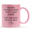 22Feels® Mama Geschenk von Tochter - Glitzertasse mit Spruch (Pink, 320ml)-Glitzertasse Pink 320ml-22Feels