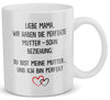 22Feels® Geschenk für Mama von Sohn - Tasse mit Spruch: Ich Bin Nicht Perfekt (Weiss, 320ml)-Weisse Tasse 320ml-22Feels