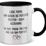 22Feels® Mama Geschenk von Sohn - Tasse mit Spruch (Weiss-Schwarz, 320ml)-TwoTone Tasse Weiss-Schwarz 320ml-22Feels