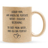 22Feels® Papa Geschenk von Tochter - Glitzertasse mit Spruch (Gold, 320ml)-Glitzertasse Gold 320ml-22Feels