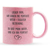 22Feels® Papa Geschenk von Tochter - Glitzertasse mit Spruch (Pink, 320ml)-Glitzertasse Pink 320ml-22Feels