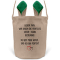 22Feels® Papa Osterkorb von Sohn Vater mit Henkel Ostergeschenk Tragetasche Ostern Deko Osternest Körbchen Hasenohren (Beige/Grün)-Ostern Tragetasche-22Feels