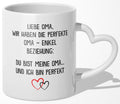 22Feels® Oma Geschenk von Enkel - Tasse mit Spruch: Zirkus (Herzhenkel, Weiss, 320ml)-Tasse Weiss Herzhenkel 320ml-22Feels