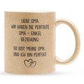22Feels® Oma Geschenk von Enkel - Glitzertasse mit Spruch (Gold, 320ml)-Glitzertasse Gold 320ml-22Feels