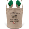22Feels® Oma Osterkorb von Enkel Grossmutter mit Henkel Ostergeschenk Tragetasche Ostern Deko Osternest Körbchen Hasenohren (Beige/Grün)-Ostern Tragetasche-22Feels