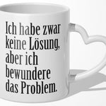22Feels® Lustige Tasse mit Spruch: - Büro Geschenkidee (Herzhenkel, Weiss, 320ml)-Tasse Weiss Herzhenkel 320ml-22Feels