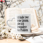 22Feels® Lustige Tasse mit Spruch: - Büro Geschenkidee (Herzhenkel, Weiss, 320ml)-Tasse Weiss Herzhenkel 320ml-22Feels