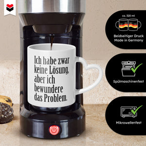 22Feels® Lustige Tasse mit Spruch: - Büro Geschenkidee (Herzhenkel, Weiss, 320ml)-Tasse Weiss Herzhenkel 320ml-22Feels