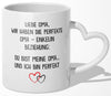 22Feels® Oma Geschenk von Enkelin - Tasse mit Spruch: Zirkus (Herzhenkel, Weiss, 320ml)-Tasse Weiss Herzhenkel 320ml-22Feels