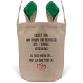 22Feels® Opa Osterkorb von Enkel Grossvater mit Henkel Ostergeschenk Tragetasche Ostern Deko Osternest Körbchen Hasenohren (Beige/Grün)-Ostern Tragetasche-22Feels