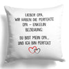 22Feels® Opa Geschenk von Enkelin - Kissen mit Spruch: Perfekte Beziehung (Weiss 40x40cm)-Kissen Weiss 40x40-22Feels