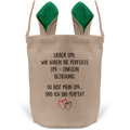 22Feels® Opa Osterkorb von Enkelin Grossvater mit Henkel Ostergeschenk Tragetasche Ostern Deko Osternest Körbchen Hasenohren (Beige/Grün)-Ostern Tragetasche-22Feels