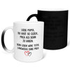 22Feels® Mama Geschenk von Sohn - Zaubertasse mit Spruch: Glück mich zu haben (Matt-Schwarz und Weiss, 320ml)-Farbwechsel Tasse Matt 320ml-22Feels
