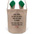 22Feels® Mama Osterkorb von Sohn Mutter mit Henkel Ostergeschenk Tragetasche Ostern Deko Osternest Körbchen Hasenohren (Beige/Grün)-Ostern Tragetasche-22Feels