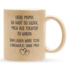 22Feels® Mama Geschenk von Tochter - Glitzertasse mit Spruch: Glück mich zu haben (Gold, 320ml)-Glitzertasse Gold 320ml-22Feels