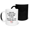22Feels® Papa Geschenk von Sohn - Zaubertasse mit Spruch: Glück mich zu haben (Matt-Schwarz und Weiss, 320ml)-Farbwechsel Tasse Matt 320ml-22Feels